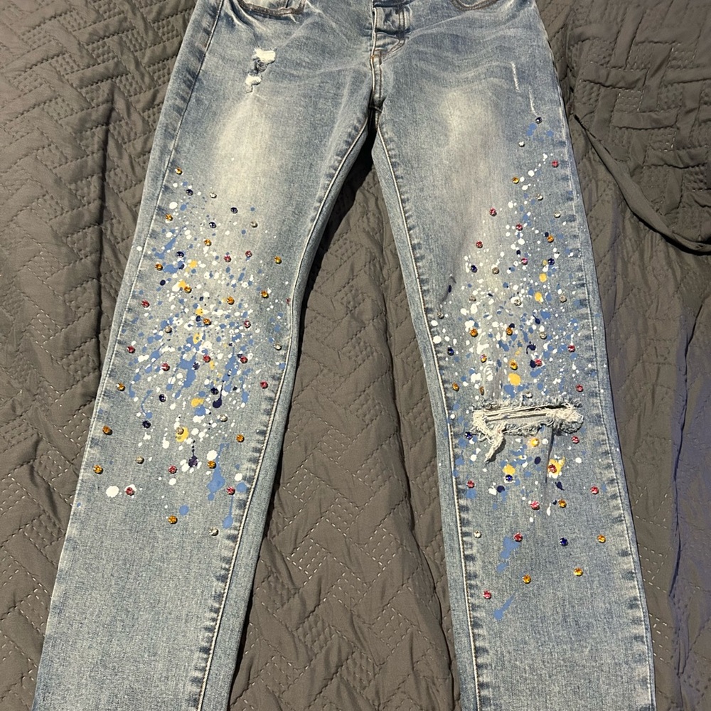 AMIRI Crystal Paiter Jeans Clay Indigo